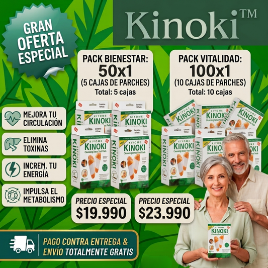 Parches KINOKI: Despierta renovado y libre de toxinas, naturalmente.